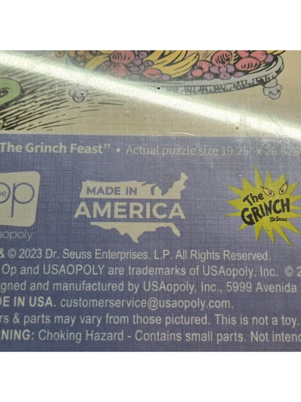 Dr. Suess Grinch Feast USAopoly 1000-piece Jigsaw Puzzle Sealed